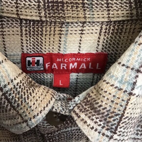 MCCORMICK western cowboy wear plaid men 100% cotton button down shirt in Large - Picture 5 of 14